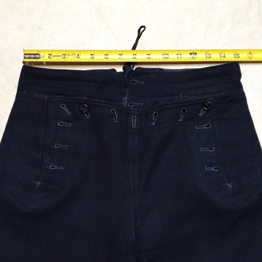 Vintage US Navy Sailor Crackerjack Wool Uniform Top (38L) & Trouser Pants (30R) - Picture 9 of 16